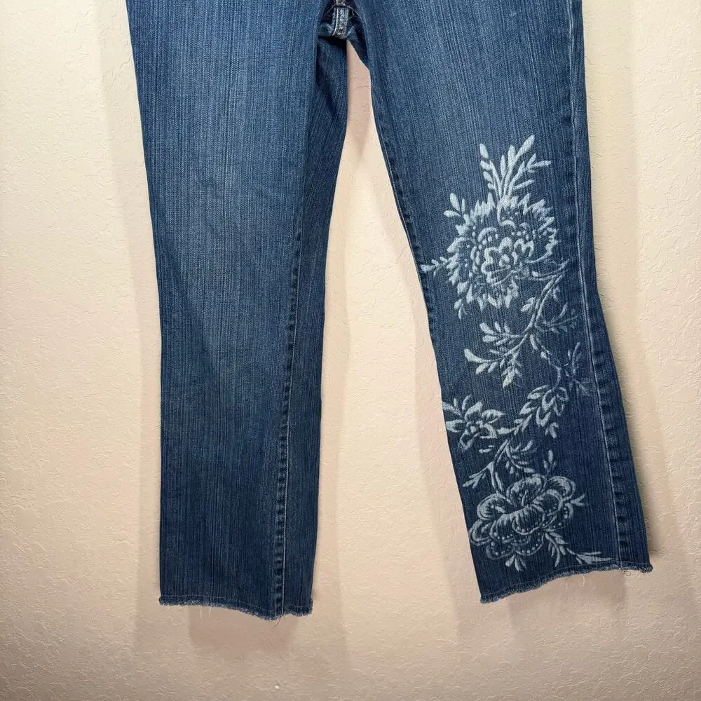 Vintage Women's Lauren Jeans Co. Ralph Lauren Floral Print Jeans‎ Size 6